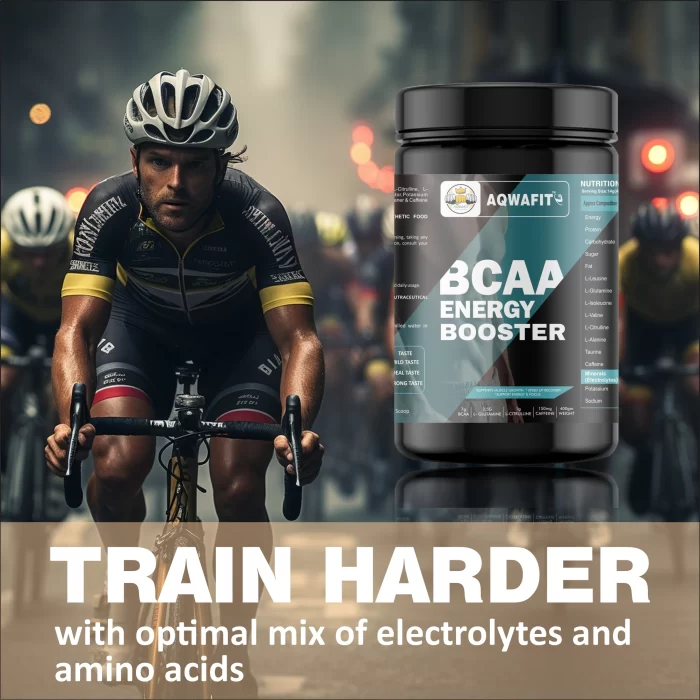 Enhanced Muscle Recovery & Endurance, Boost Your Energy, Muscle Recovery & Endurance, AQWAFIT BCAA-Energy Booster, BCAA Energy Boost, AQWAFIT BCAA-Energy Booster - 400 gms