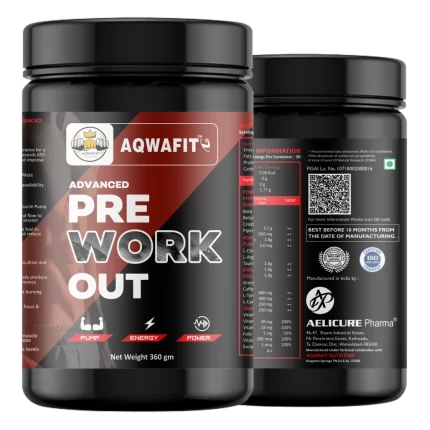 Aqwafit fitness enhancement formula, Pre Workout for energy and endurance, Advanced workout support by Aqwafit, Enhanced stamina with Aqwafit Pre Workout, 300mg Caffeine, 2000mg L-Citrulline for workouts, Aqwafit Pre Workout: Energy and Focus Booster