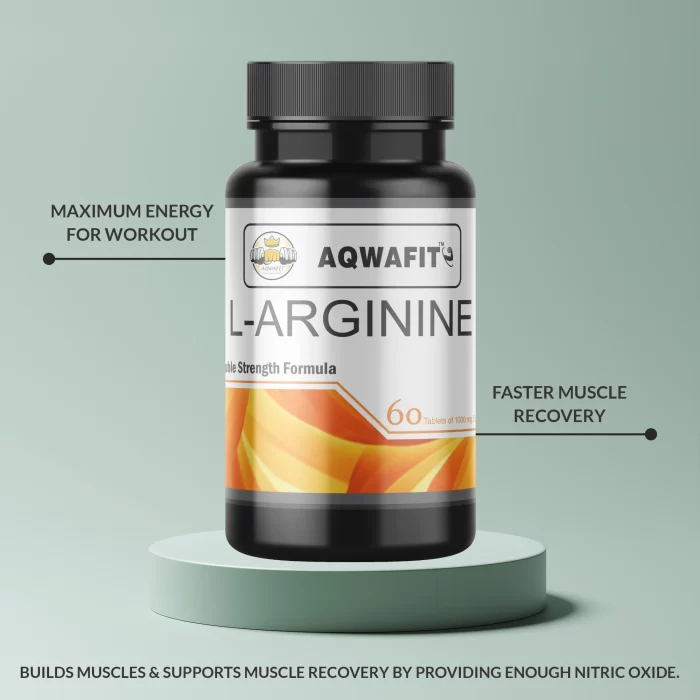 L-Arginine Tablet, AQWAFIT L-Arginine Tablets, 1000mg L-Arginine Tablets, muscle recovery tablets, stamina booster tablets