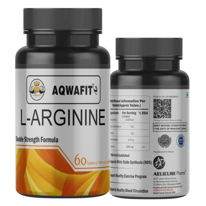 L-Arginine Tablet, AQWAFIT L-Arginine Tablets, 1000mg L-Arginine Tablets, muscle recovery tablets, stamina booster tablets