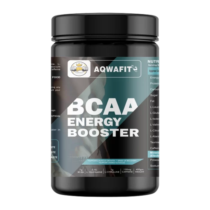 Enhanced Muscle Recovery & Endurance, Boost Your Energy, Muscle Recovery & Endurance, AQWAFIT BCAA-Energy Booster, BCAA Energy Boost, AQWAFIT BCAA-Energy Booster - 400 gms