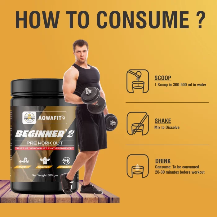 Aqwafit for strength and endurance, Fitness supplement with natural extracts, Pre-Workout with L-Arginine, L-Citrulline, Safed Musli, Ultimate energy booster for beginners, Enhanced stamina and recovery with Aqwafit, Boost workouts with Aqwafit Pre-Workout